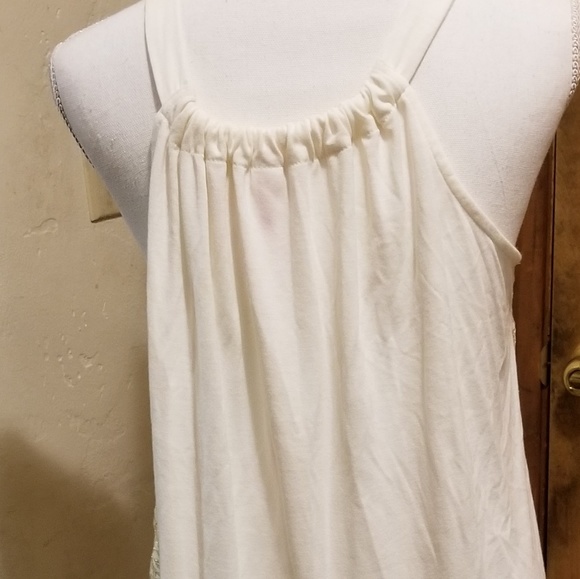 white and gold lace top - Picture 3 of 4